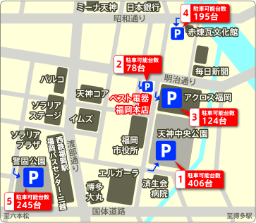 地図：近隣駐車場